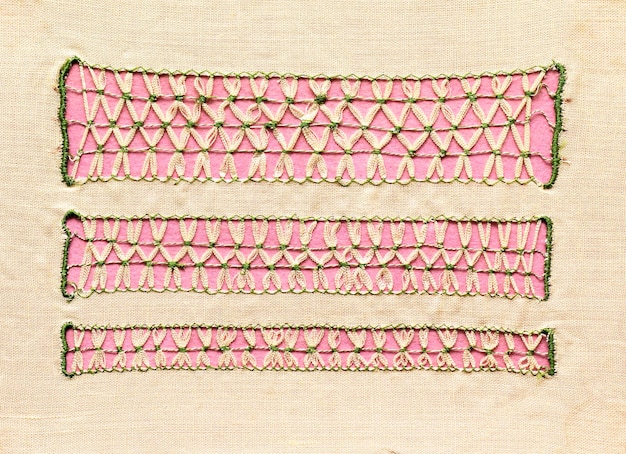 Detail vyšívanej látky